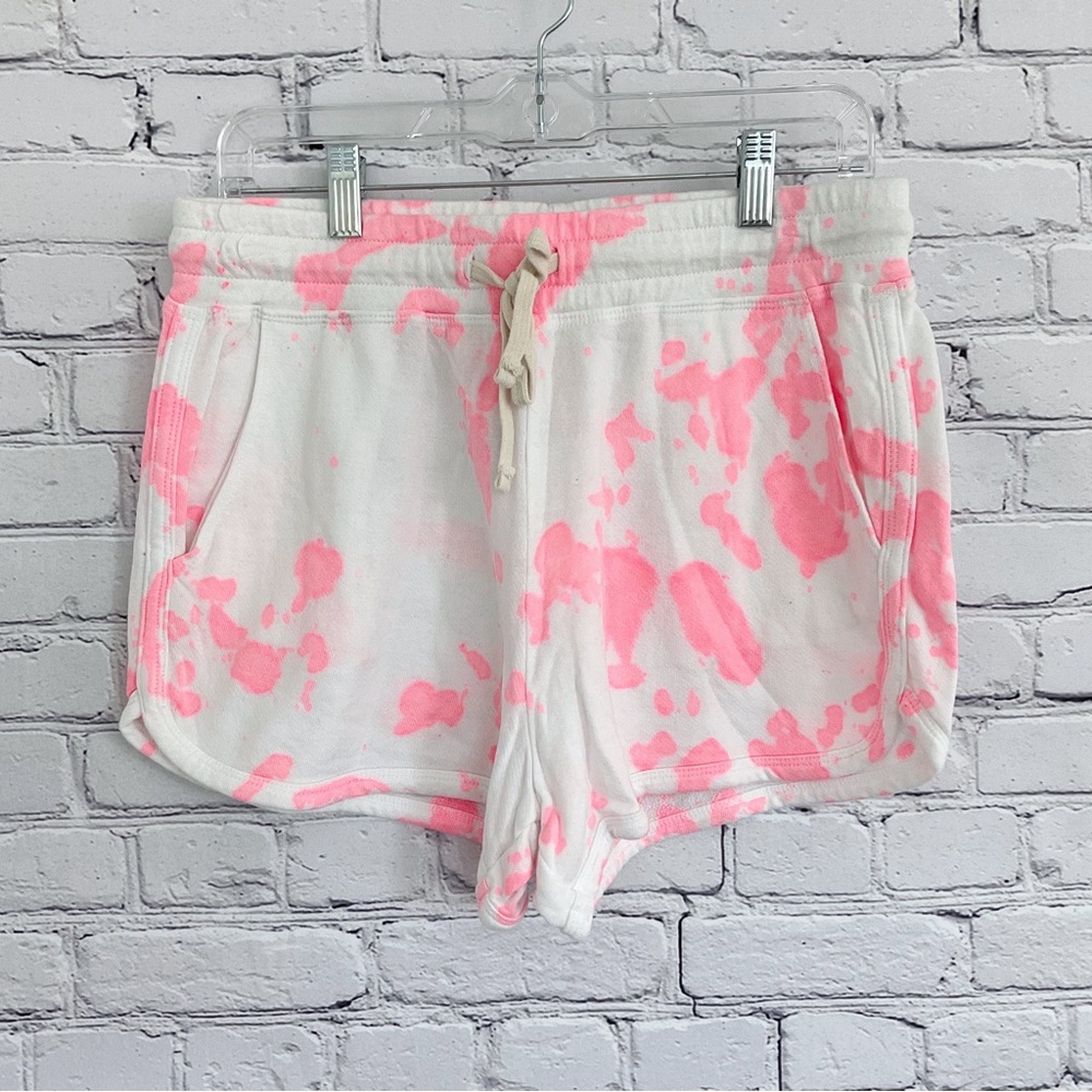 New Sundry White Pink Tie Dye Shorts Size 3 Large